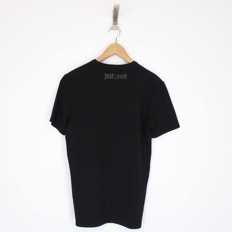 Just Cavalli Snake Wrapped Logo T-Shirt Large