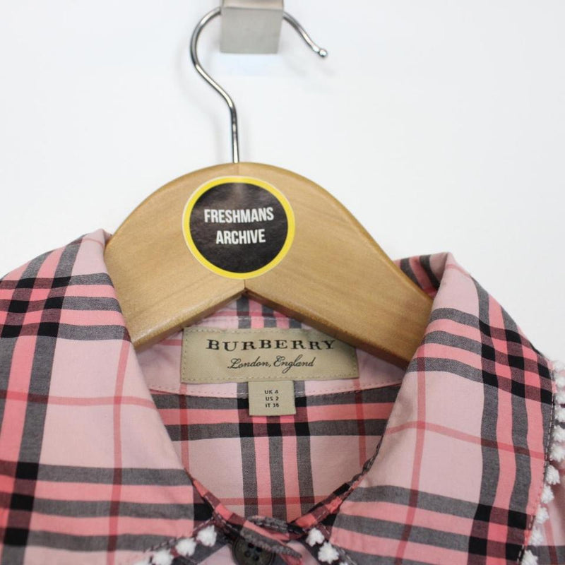 Pink burberry button up shirt hotsell