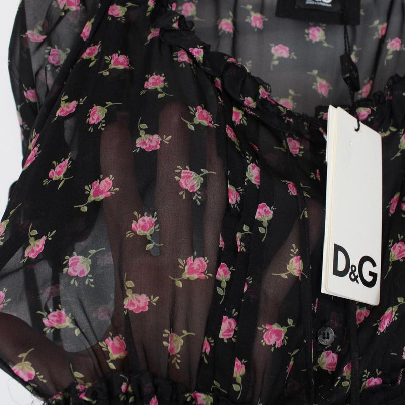Dolce & Gabbana Silk Mesh Top Medium