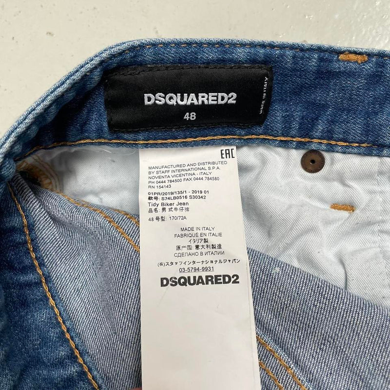 Dsquared2 Tidy Biker Distressed Jeans Medium