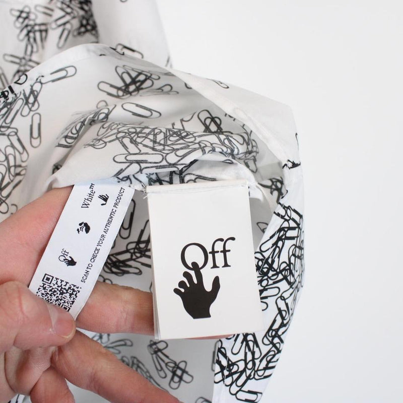 Off White Paperclip Print Shirt Small