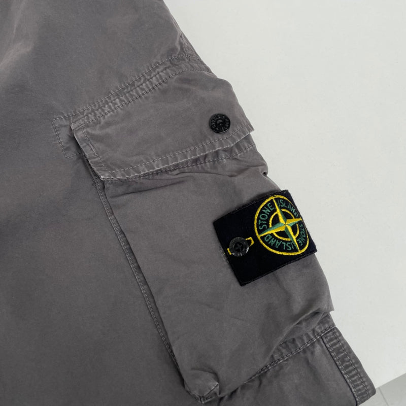 Stone Island SS 2020 Grey Slim Fit Cargo Trousers Medium