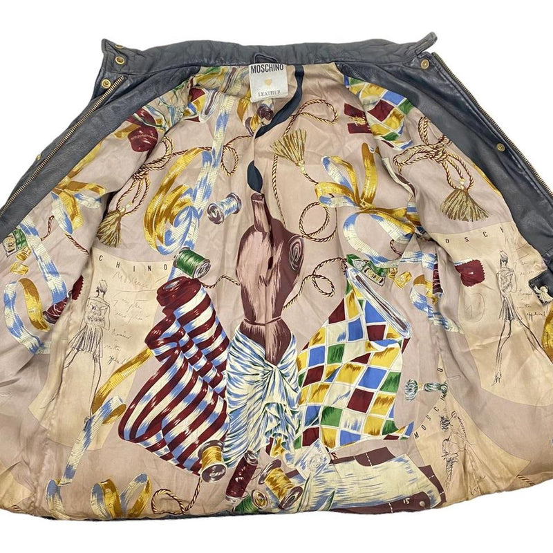 Vintage Moschino Leather Jacket XL