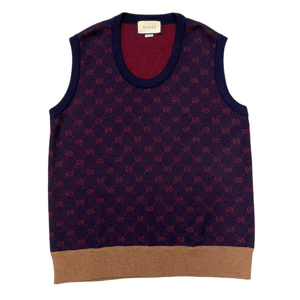 Gucci Jacquard Wool Sweater Vest XL