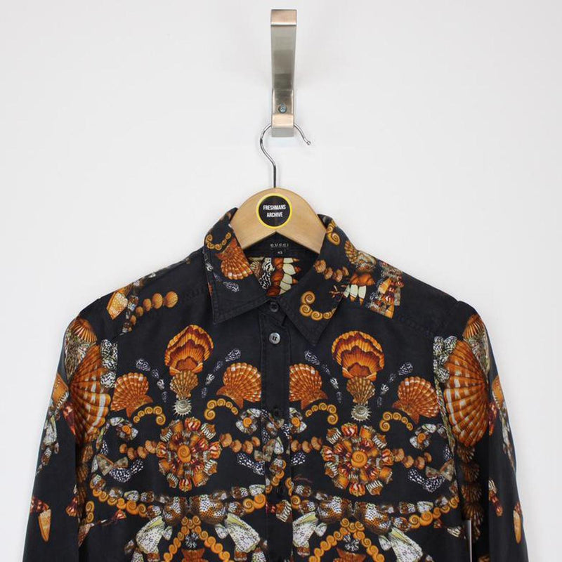 Vintage Gucci Seashells Silk Shirt Large