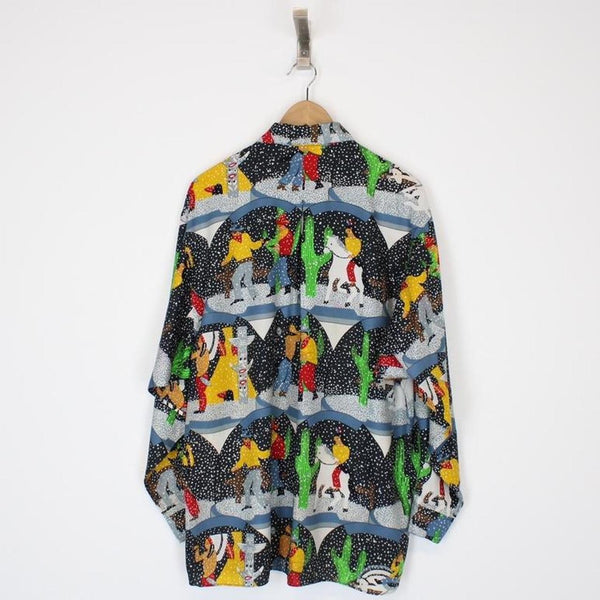 Vintage Kenzo Cowboys and Indians Shirt XL