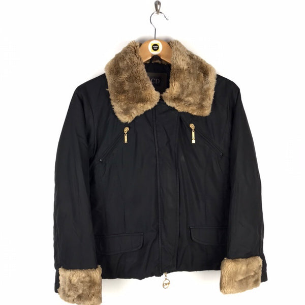 Vintage Christian Dior Faux Fur Jacket Medium