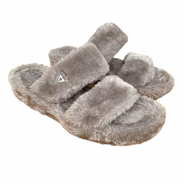 Vintage Guess Faux Fur Slides UK 4