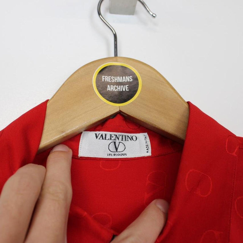 Vintage 90s Valentino Silk Blouse XL