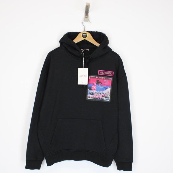 Valentino Water Sky Patch Hoodie Small