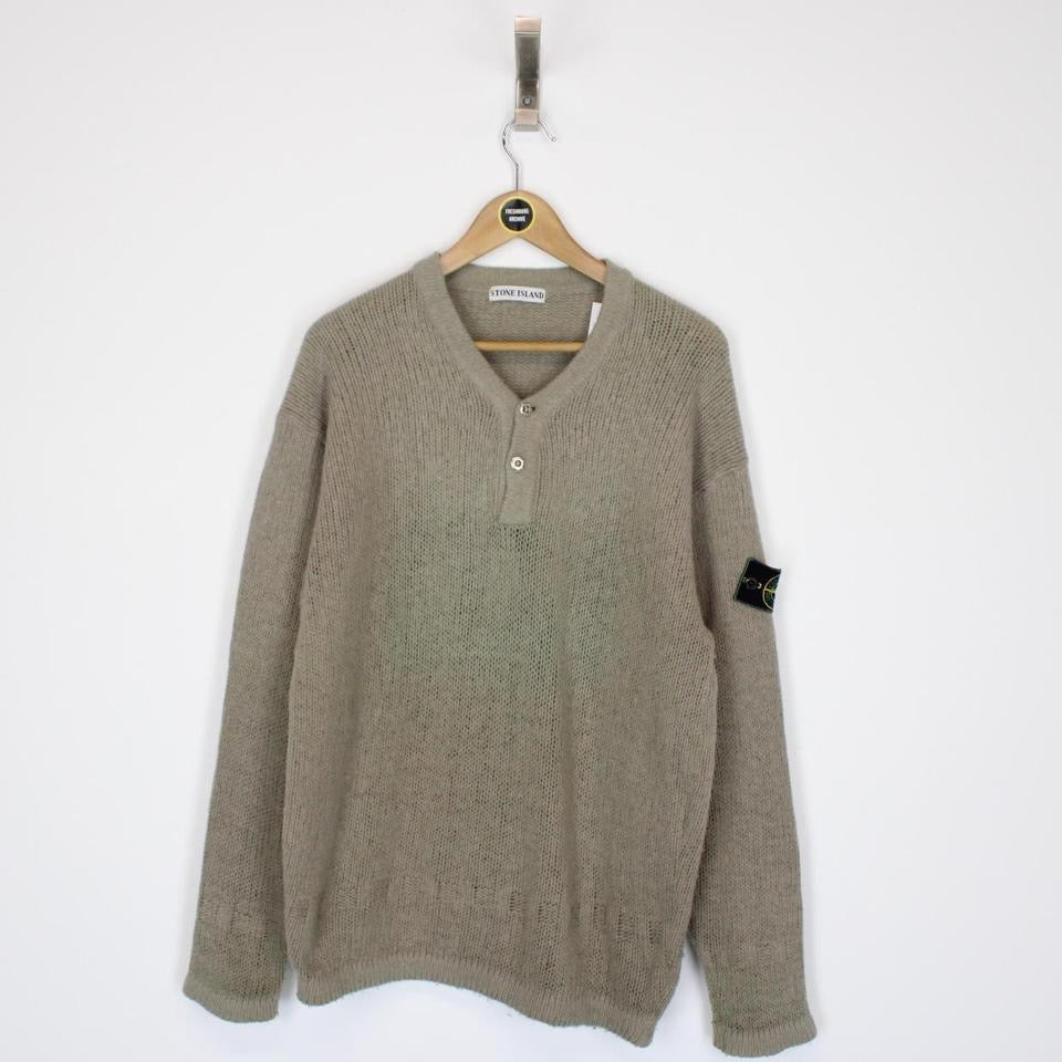 Vintage 80s Stone Island Wool Jumper M/L