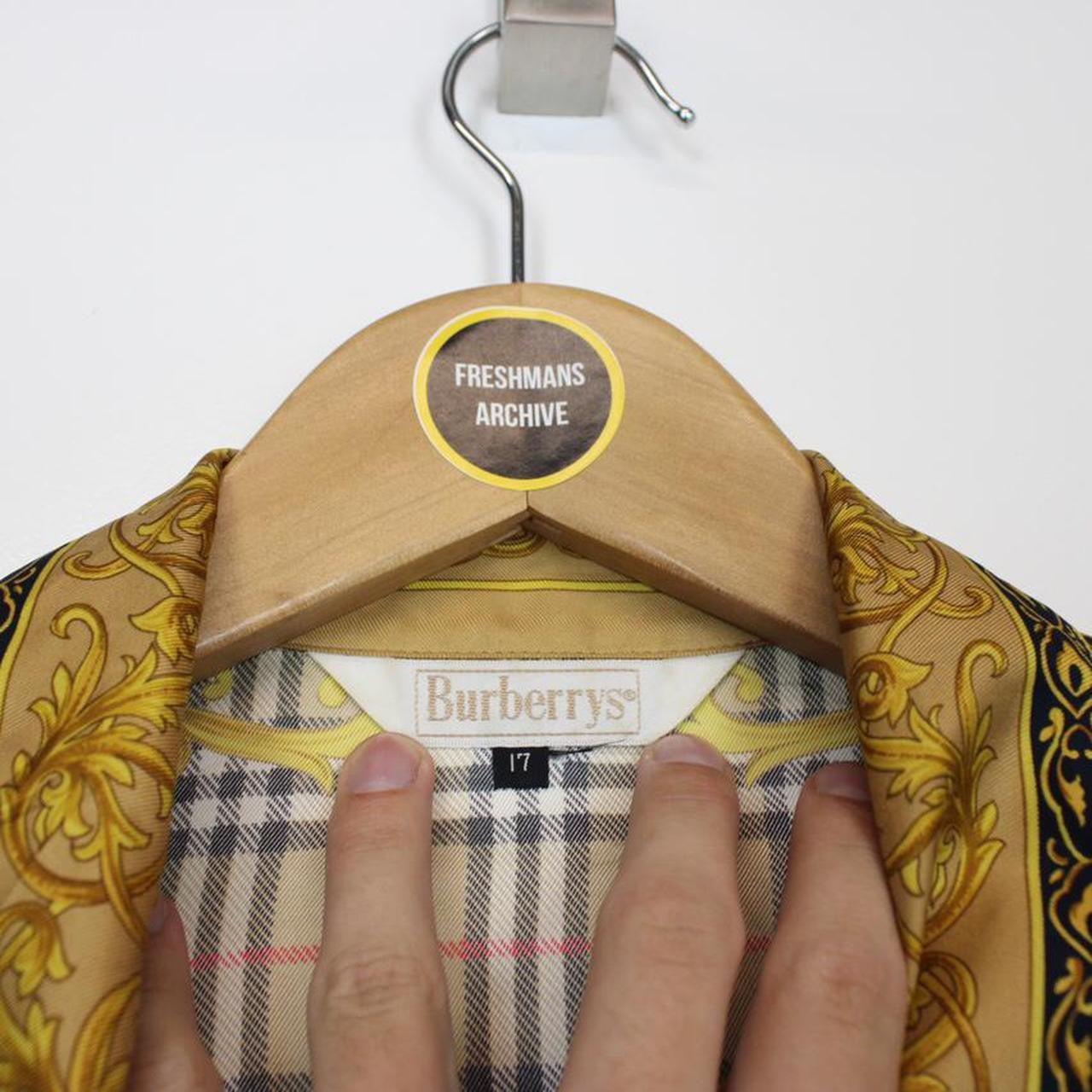 Vintage Burberry Silk Shirt Large