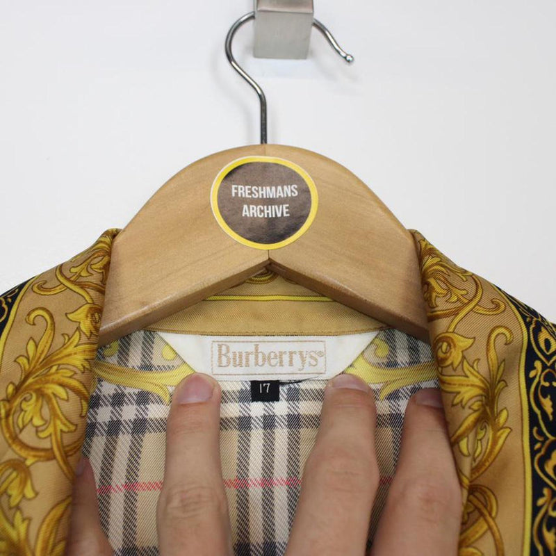 Vintage Burberry Silk Shirt Large