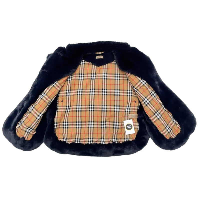 Burberry Whalton Faux Fur Cape Jacket Small