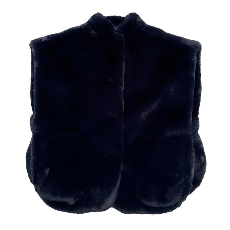 Burberry Whalton Faux Fur Cape Jacket Small