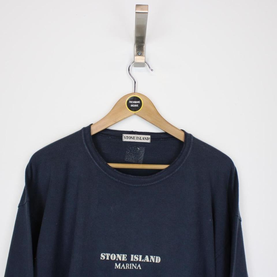 Vintage 90s Stone Island Marina Sweatshirt XL – Freshmans Archive