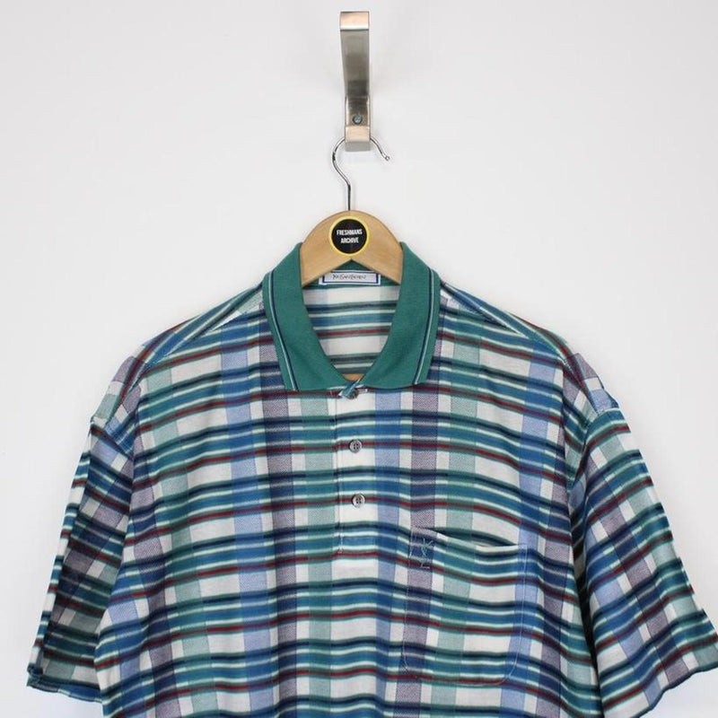 Vintage 80s Yves Saint Laurent Polo Shirt Large
