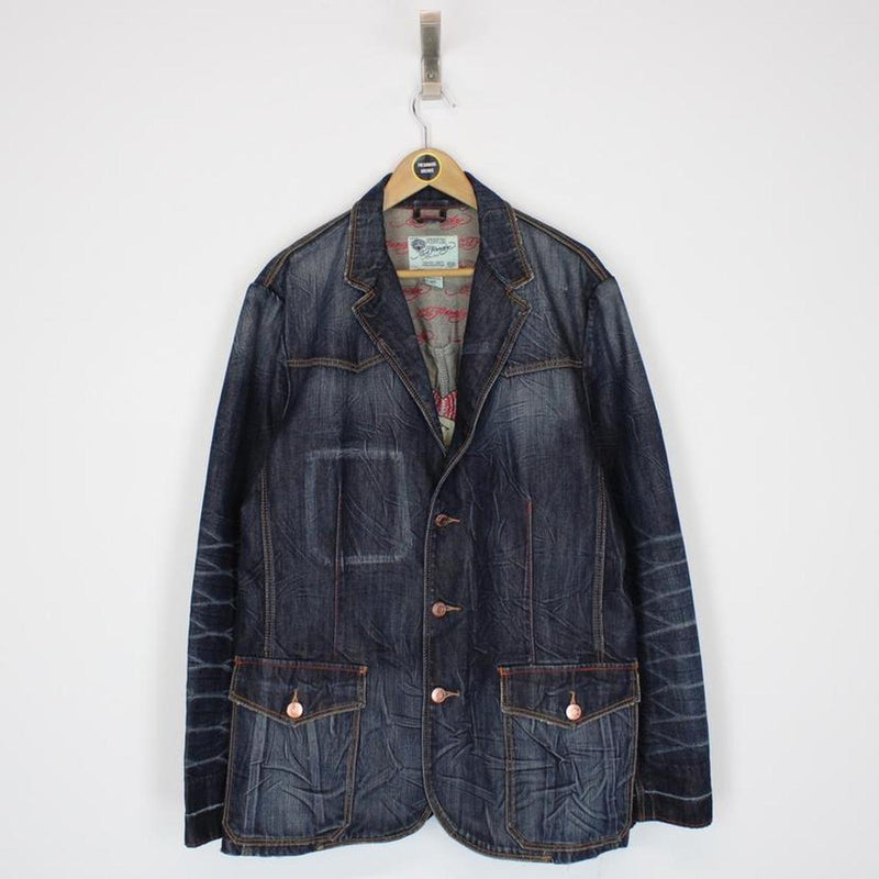 Vintage Ed Hardy Denim Jacket XXL