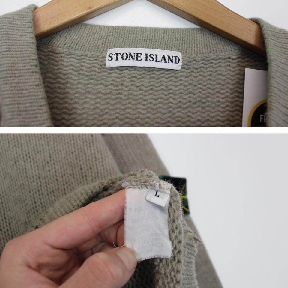 Vintage 80s Stone Island Wool Jumper M/L