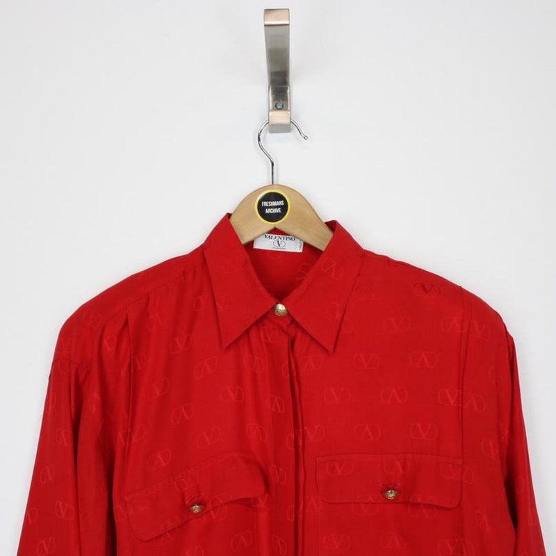 Vintage 90s Valentino Silk Blouse XL