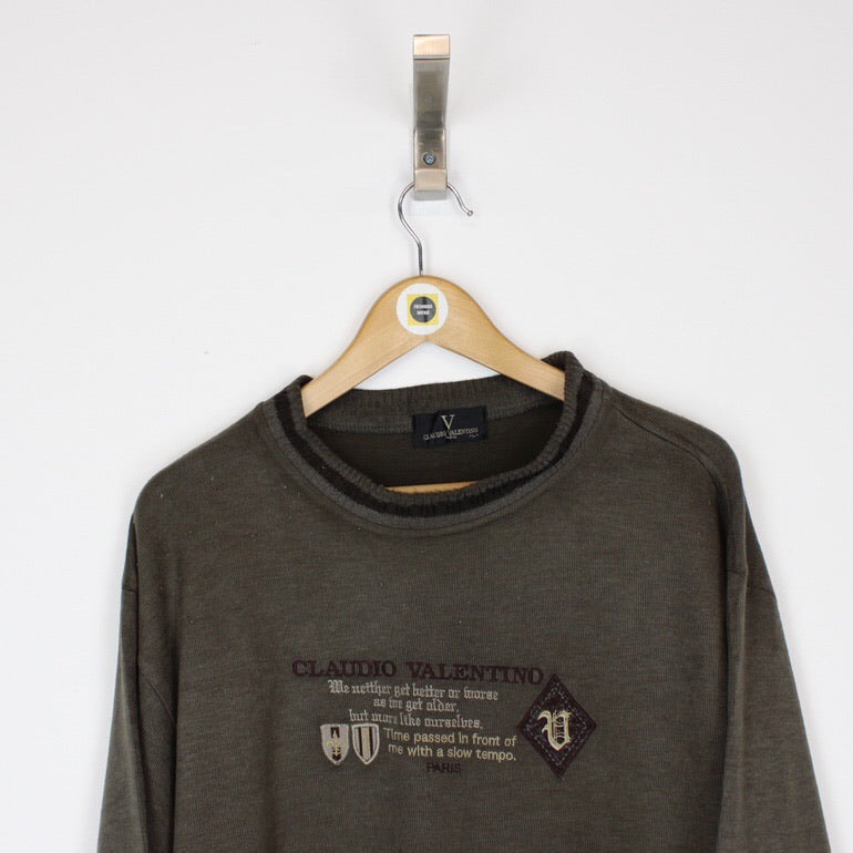 Vintage Claudio Valentino Sweatshirt Large