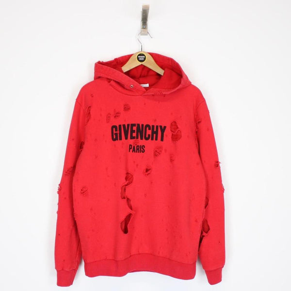 Givenchy Paris Distressed Hoodie Small