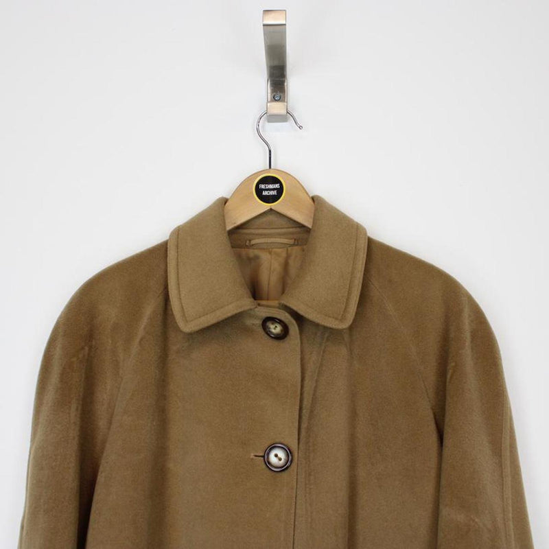 Vintage Burberry Camelhair Trench Coat Large