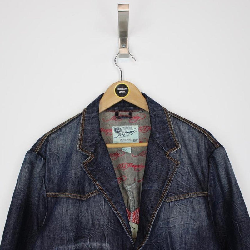 Vintage Ed Hardy Denim Jacket XXL