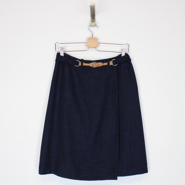 Vintage 90s Hermes Midi Skirt UK 10