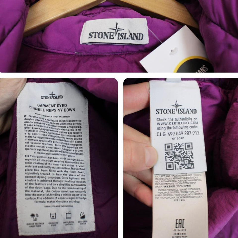 Stone Island AW 2018 Crinkle Reps NY Down Jacket Small