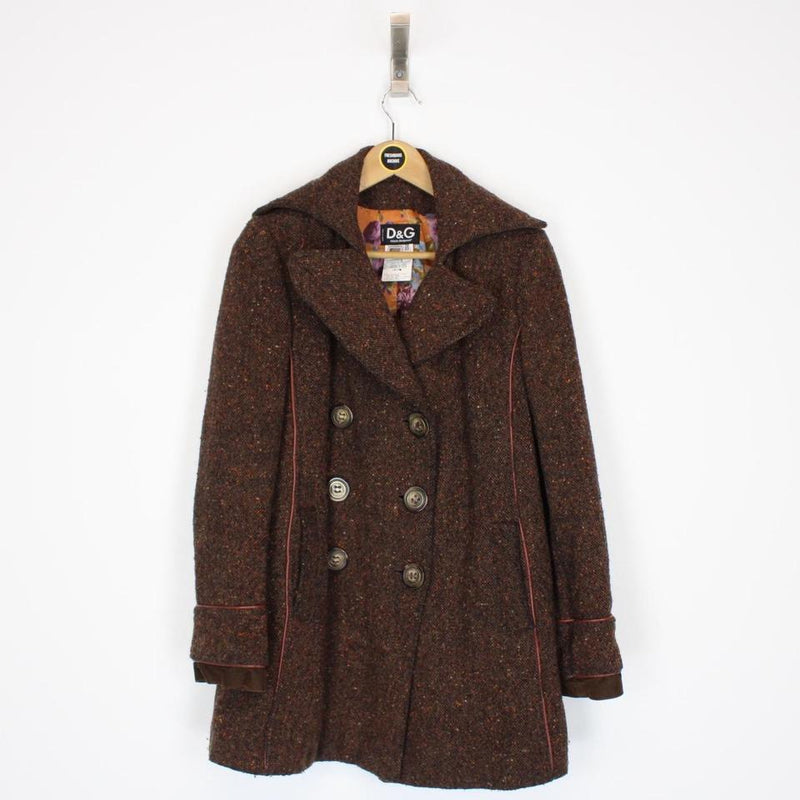 Dolce & Gabbana Tweed Wool Coat Medium