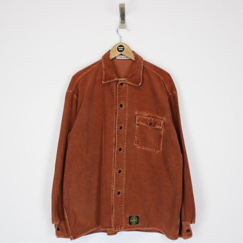 Vintage 80s Stone Island Jumbo Cord Shirt XL