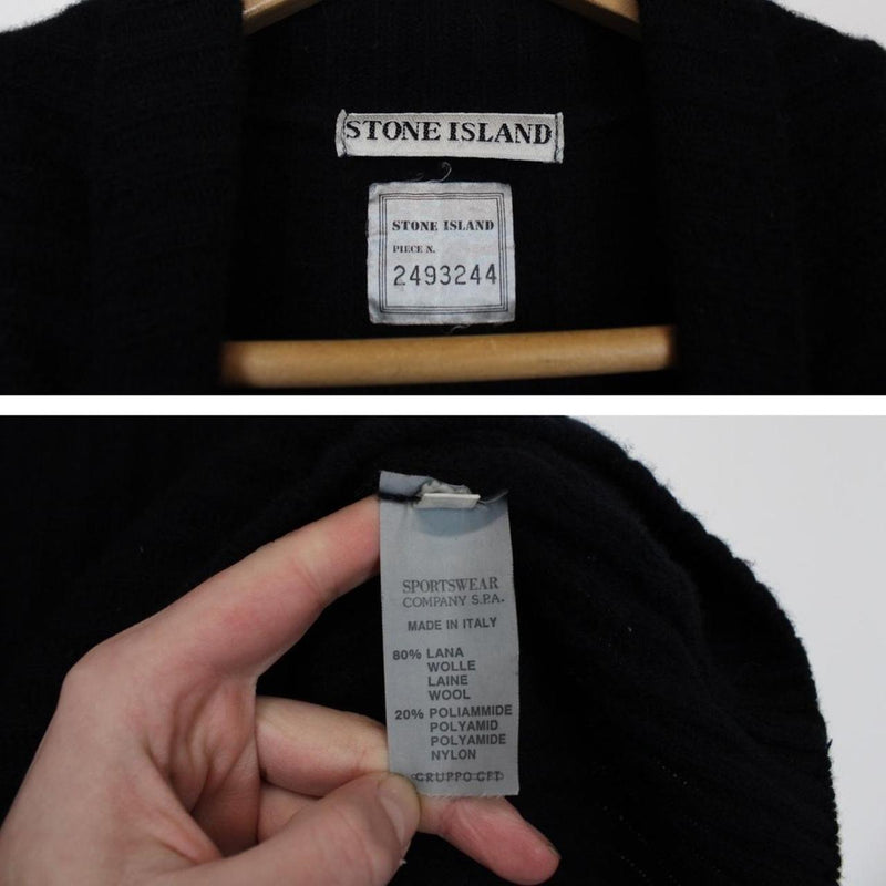 Vintage 80s Stone Island Wool Jumper Small