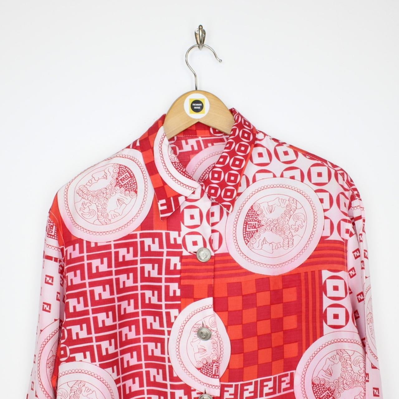 Vintage Fendi Monogram Blouse Large