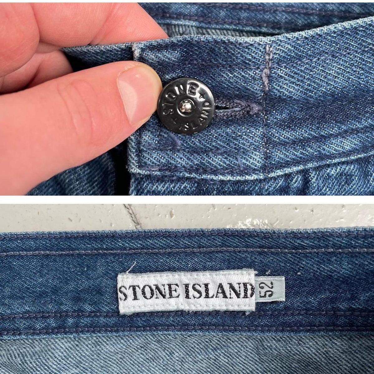 90s stone 力強 island vintage デニム 比翼 L