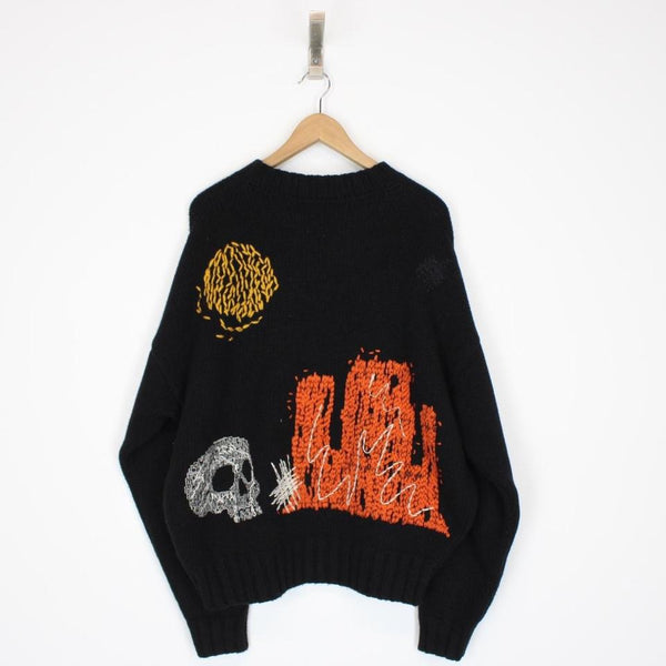 Palm Angels New Folk Sweater Jumper Medium