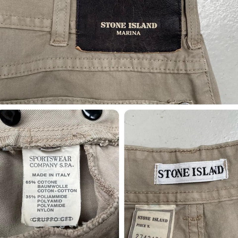 Vintage 90s Stone Island Marina Trousers Medium