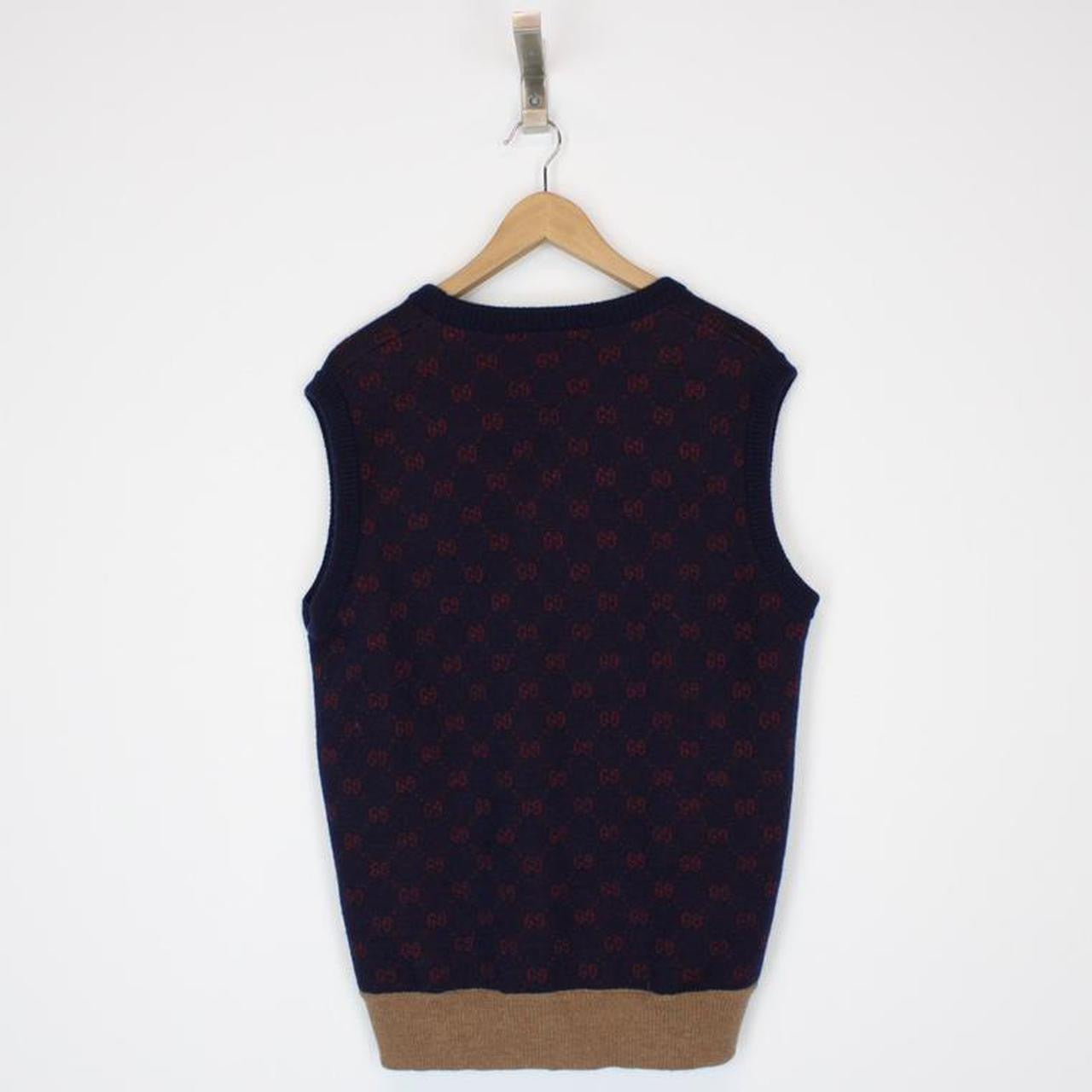 Gucci Jacquard Wool Sweater Vest XL