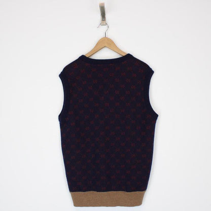 Gucci Jacquard Wool Sweater Vest XL