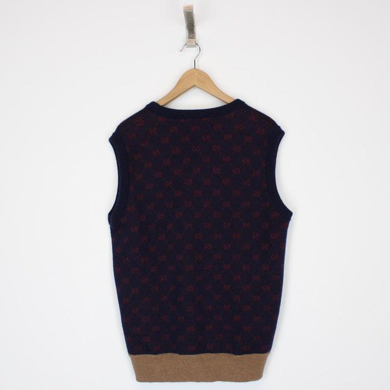 Gucci Jacquard Wool Sweater Vest XL