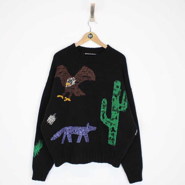 Palm Angels New Folk Sweater Jumper Medium