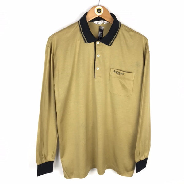 Vintage Balmain Polo Shirt Large