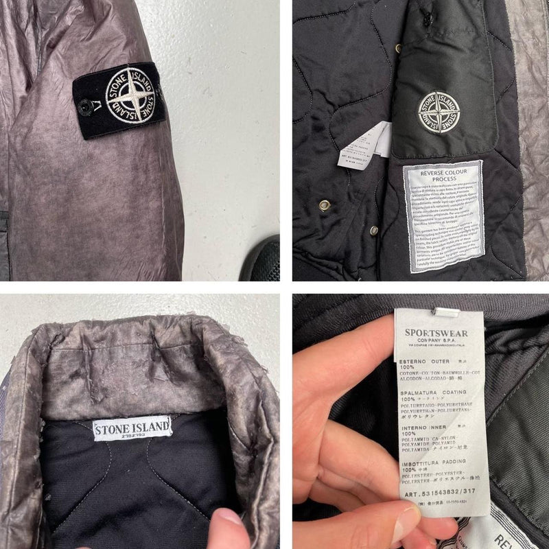 (Damaged) Vintage Stone Island AW 2010 Reverse Colour Process Jacket Large