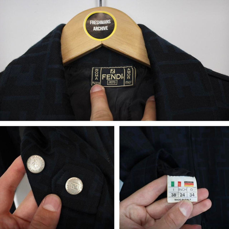 Vintage 90s Fendi Monogram Jacket Small