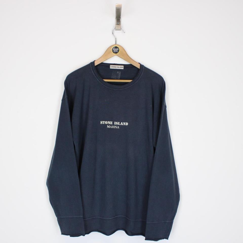 Vintage 90s Stone Island Marina Sweatshirt XL
