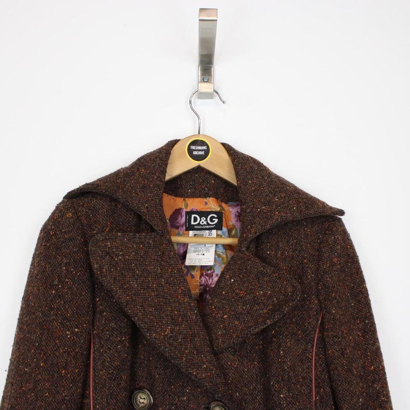 Dolce & Gabbana Tweed Wool Coat Medium