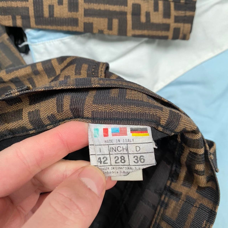 Vintage Fendi Monogram Jeans UK 8