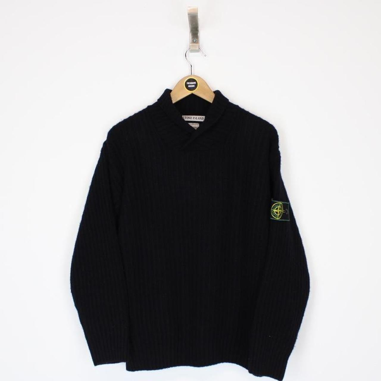Vintage 80s Stone Island Wool Jumper Small