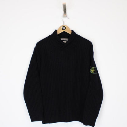 Vintage 80s Stone Island Wool Jumper Small