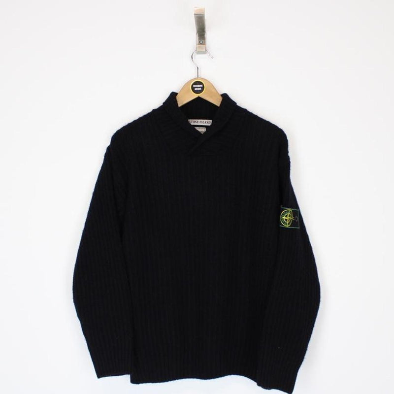 Vintage 80s Stone Island Wool Jumper Small